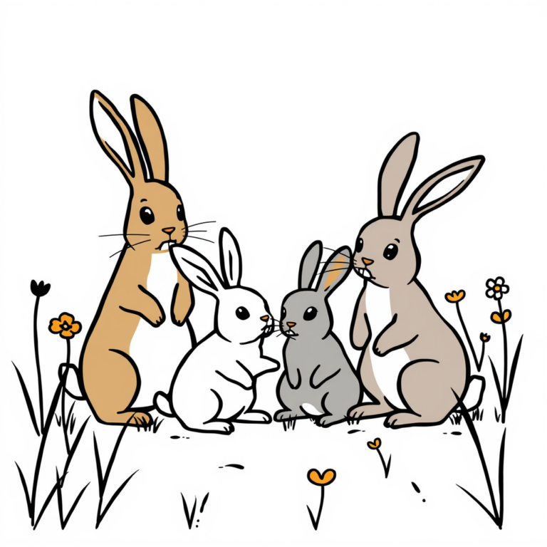 Bonte beestjes: konijntjes in de tuin