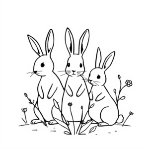 Kleine Konijntjes in de Tuin