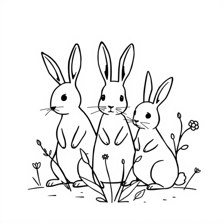 Kleine konijntjes in de tuin