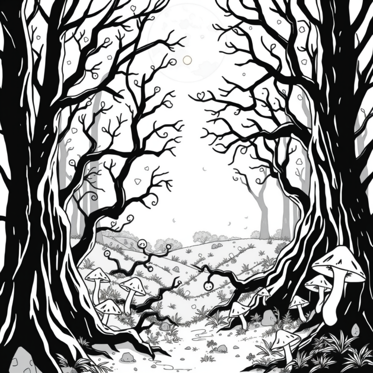 Sprookjes in de magische bos
