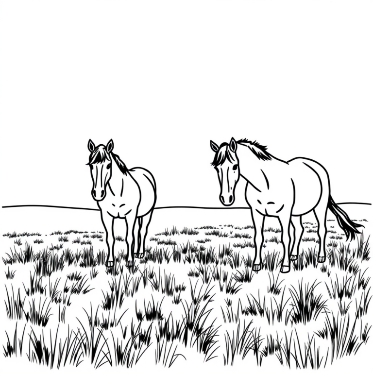 Majestueuze paarden op de weide