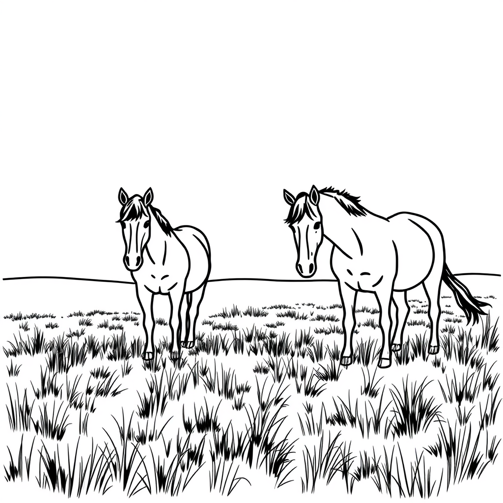 Majestueuze Paarden op de Weide