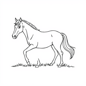 Kleurplaat Paarden