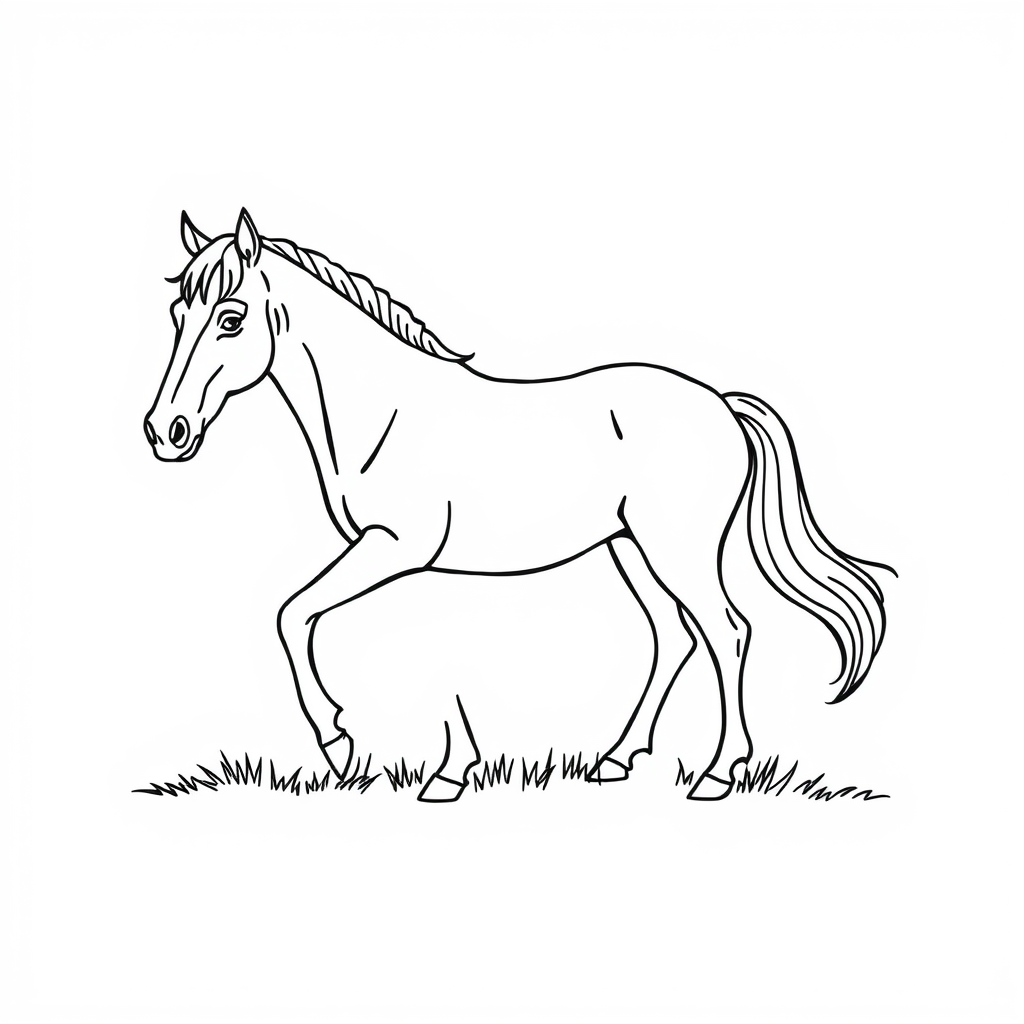 Kleurplaat Paarden