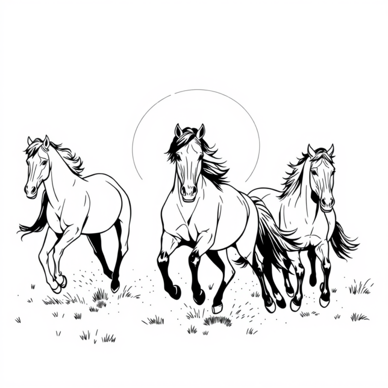 Wilde paarden in de zon