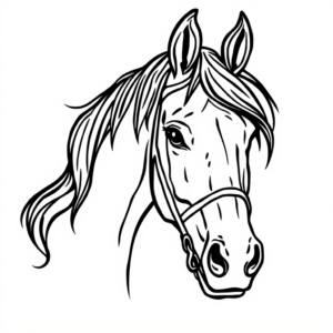 Kleurplaat Paarden