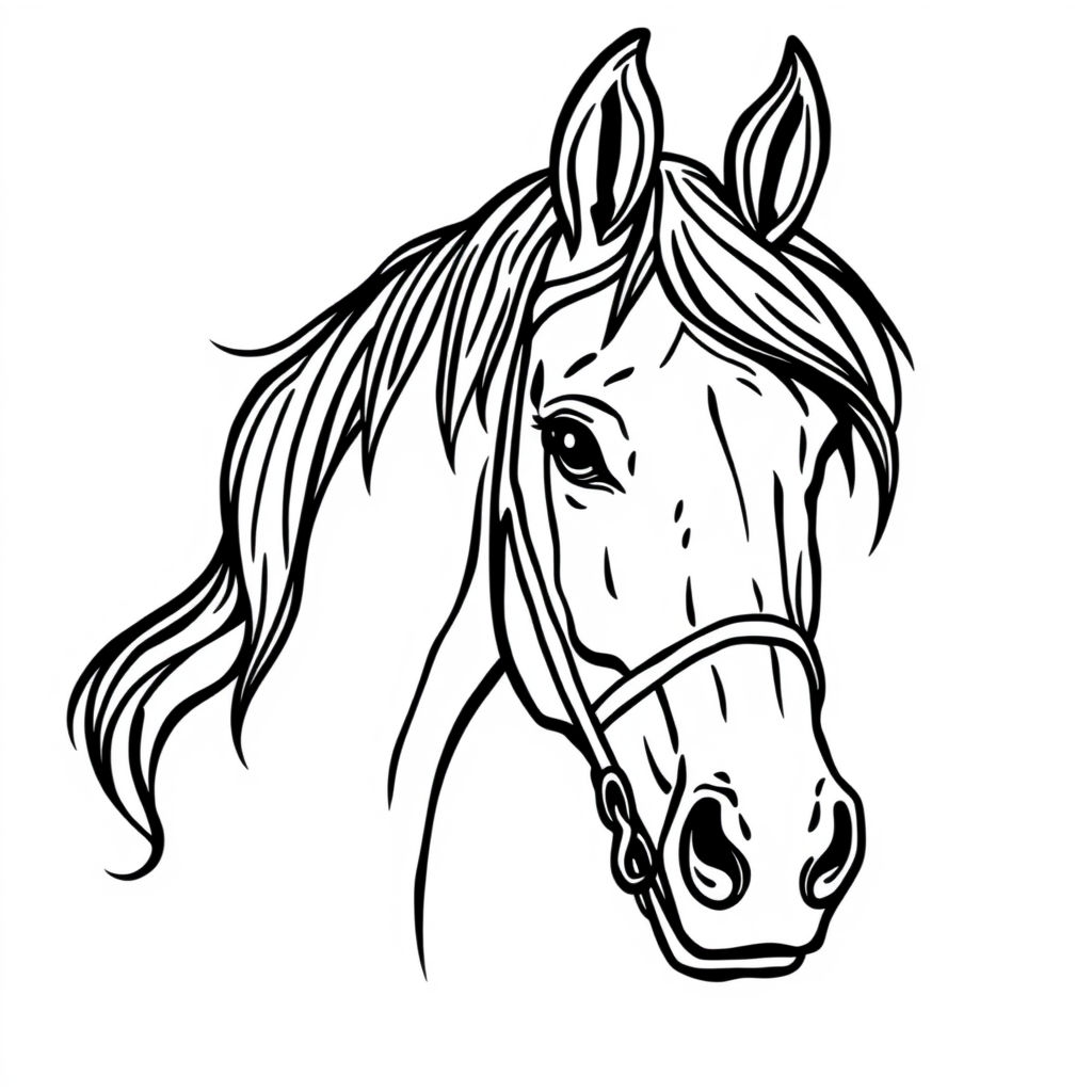 Kleurplaat Paarden