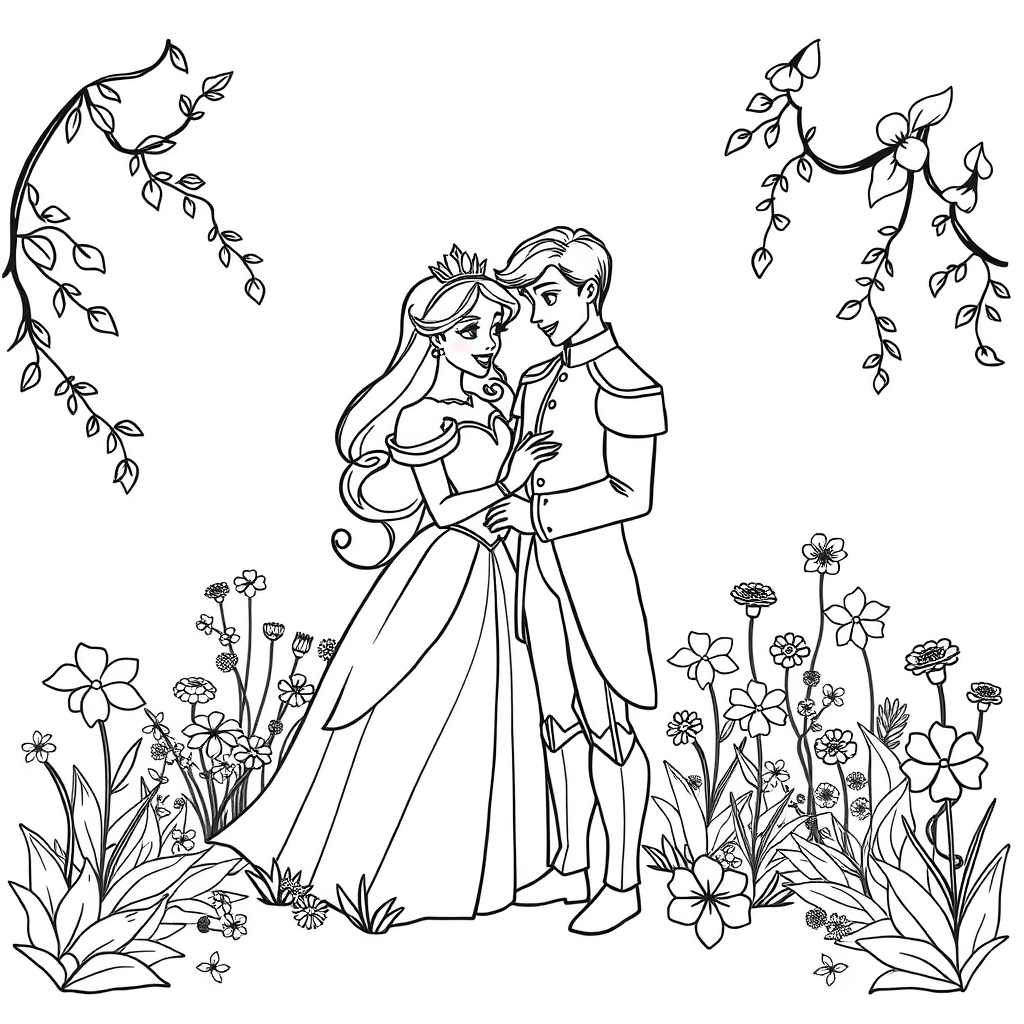 De Prinses en de Prins in het Magische Tuin