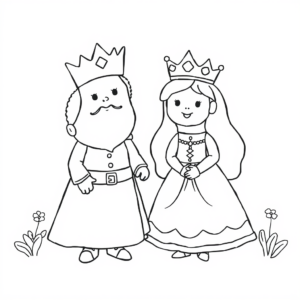 Kleurplaat Prinsen en prinsessen
