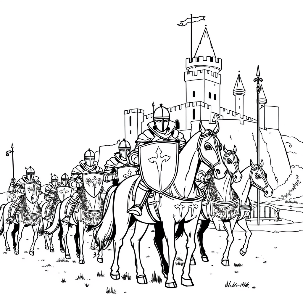 De Dappere Ridders van het Middeleeuwse Kasteel