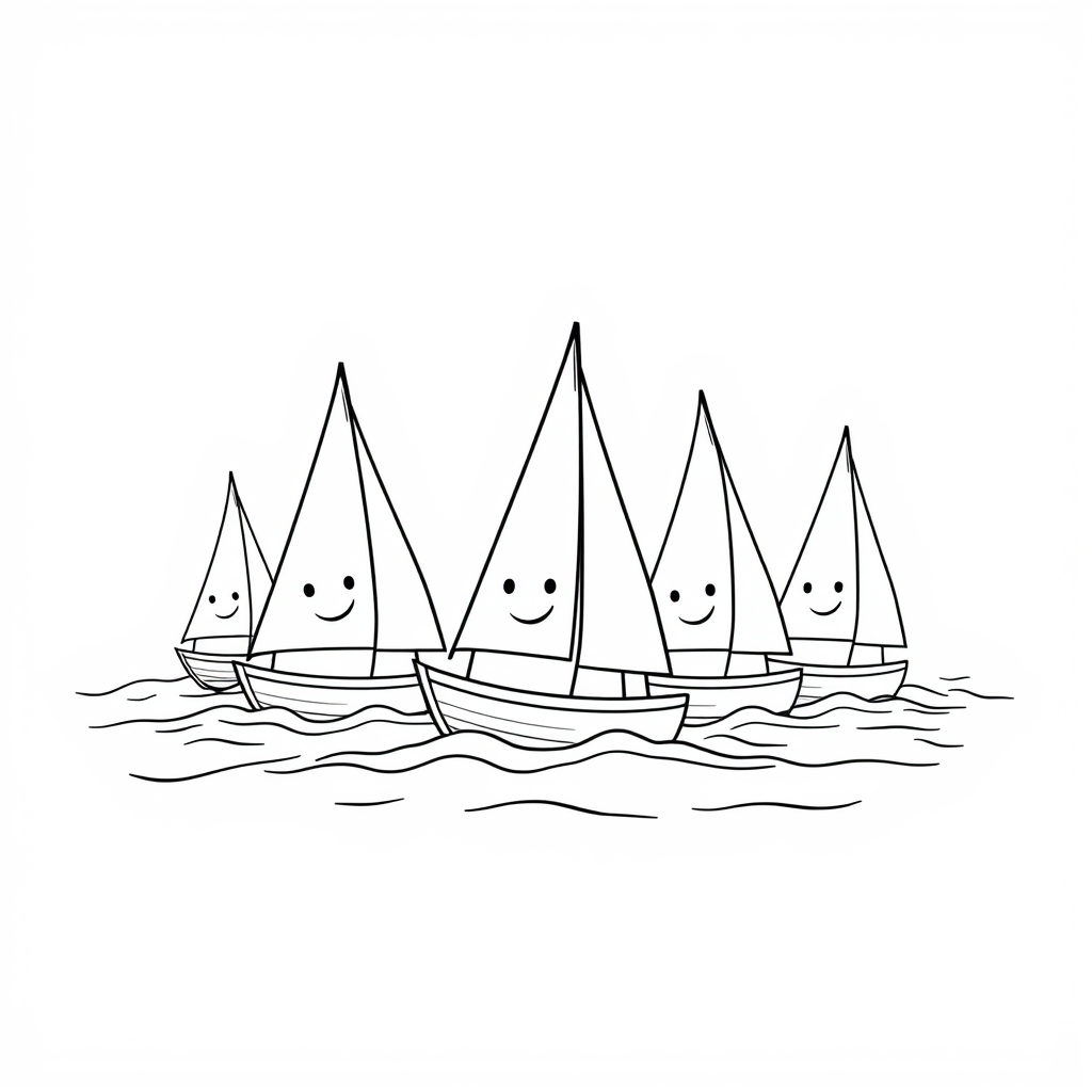 Vrolijke Zeilers op Het Water