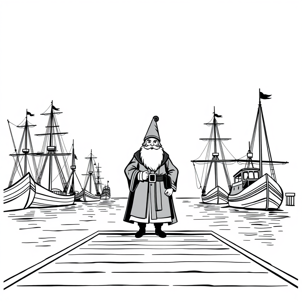 Sinterklaas aan de haven