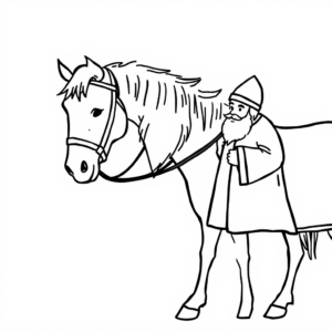 Sinterklaas en zijn paard