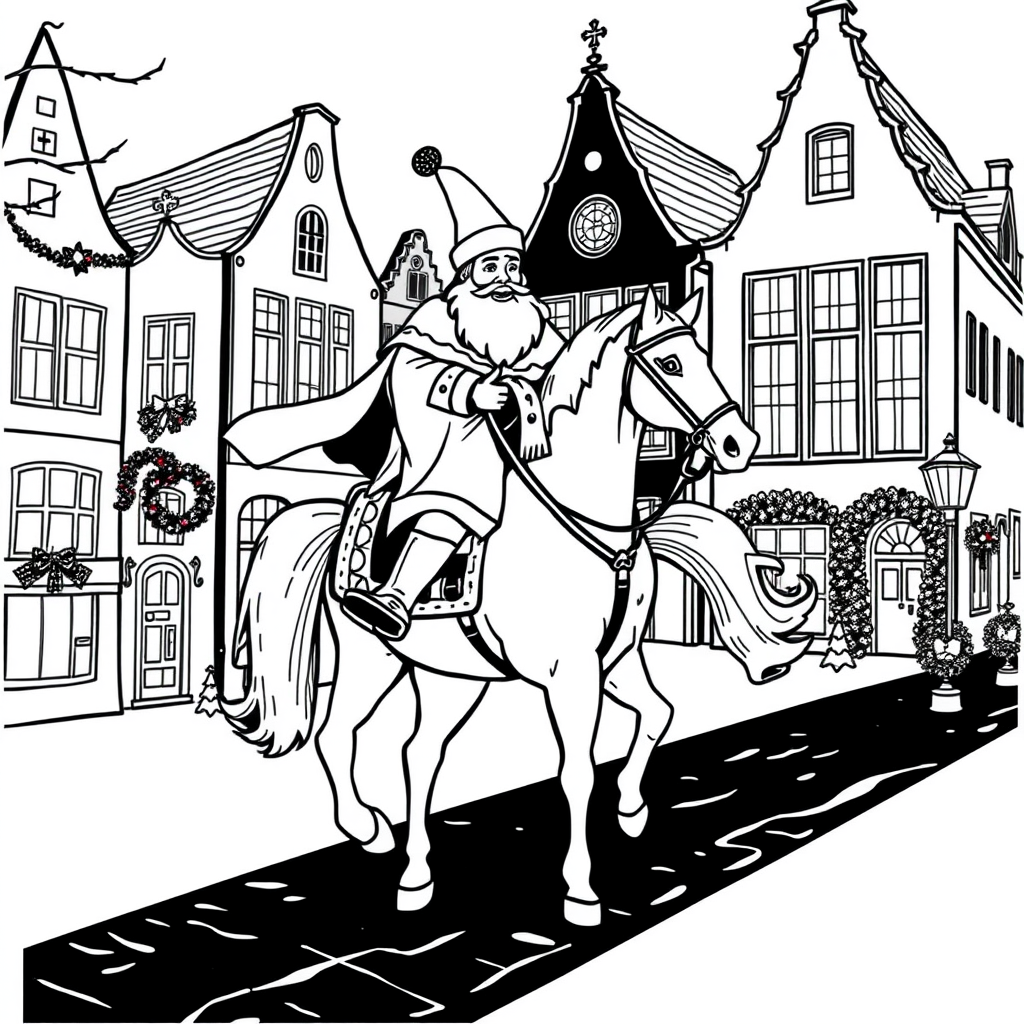 Sinterklaas en zijn paarden