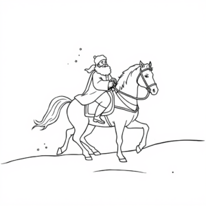 Sinterklaas in een winterlandschap
