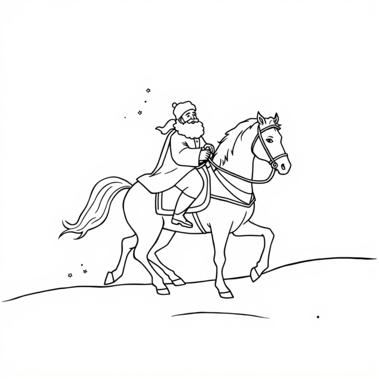 Sinterklaas in winterlandschap