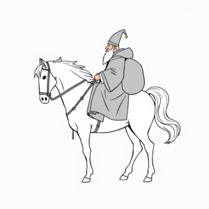 Sinterklaas op zijn paard