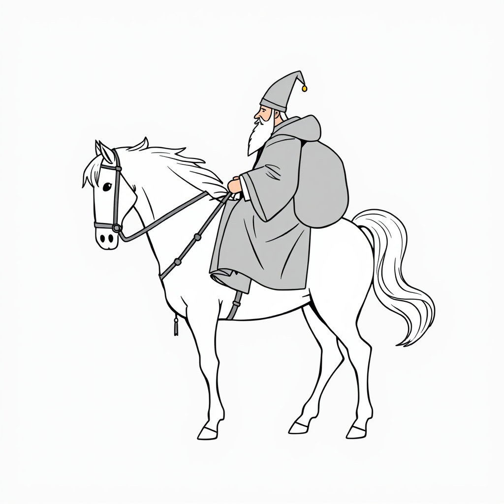 Sinterklaas op zijn paard