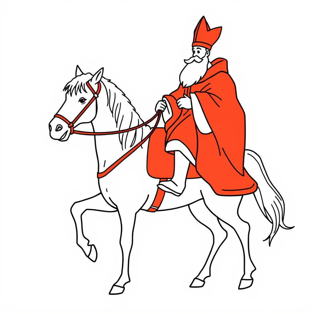 Sinterklaas arriveert in de nacht