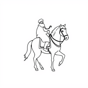 Sinterklaas en zijn paard