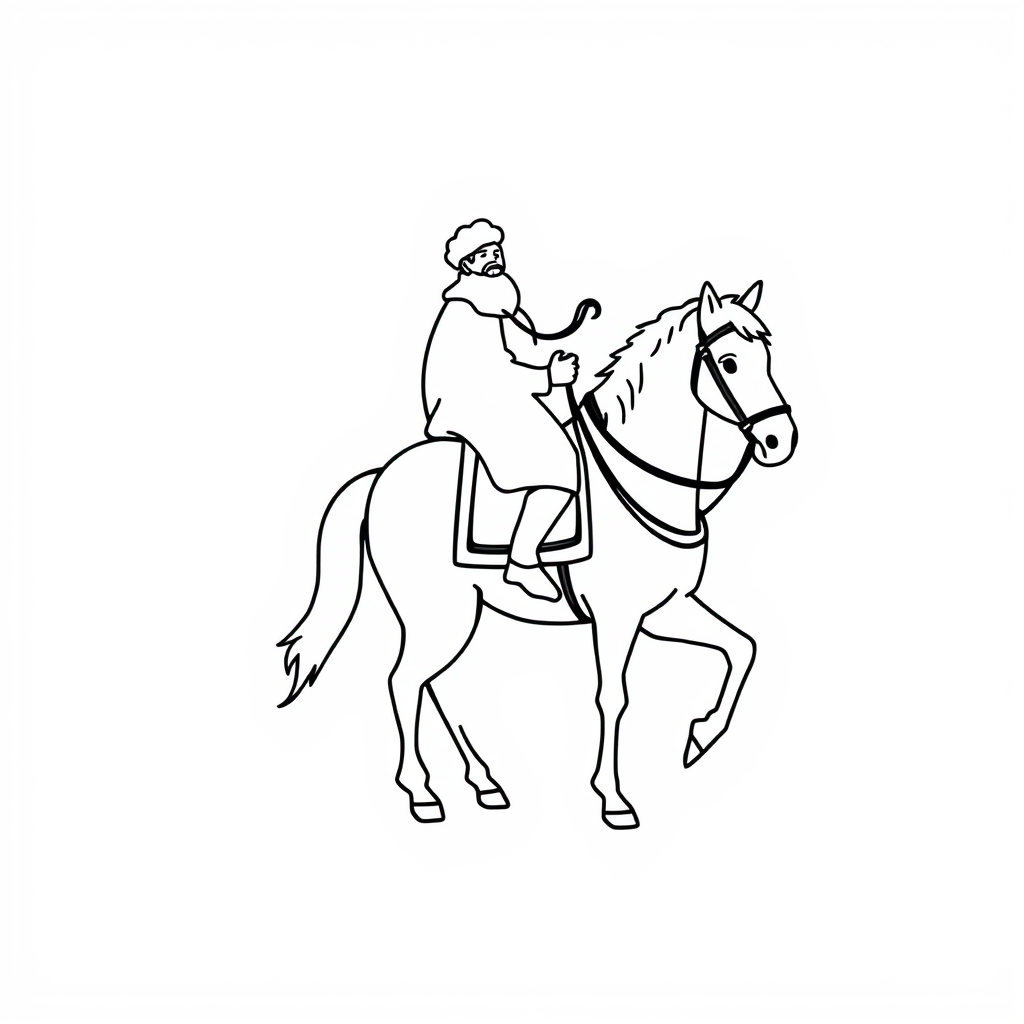 Sinterklaas en zijn paard