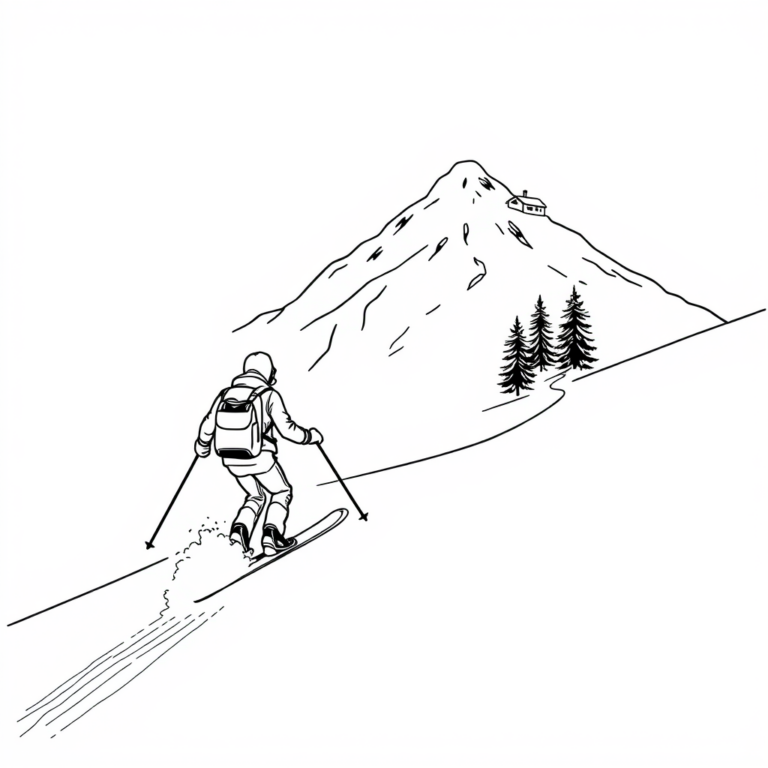 Wintersport in de sneeuw