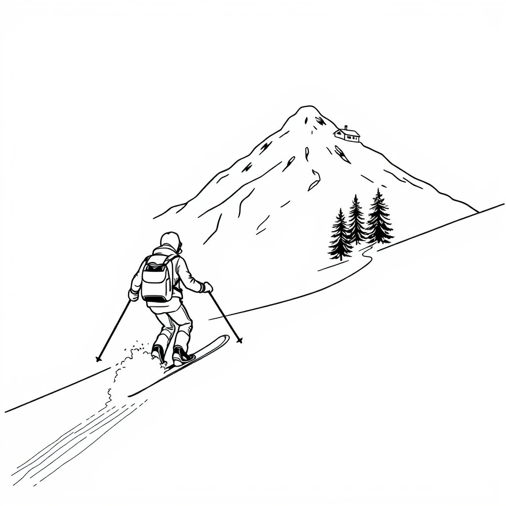 Wintersport in de Sneeuw