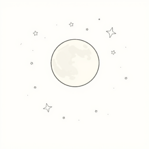 Sterrennacht over de Maan