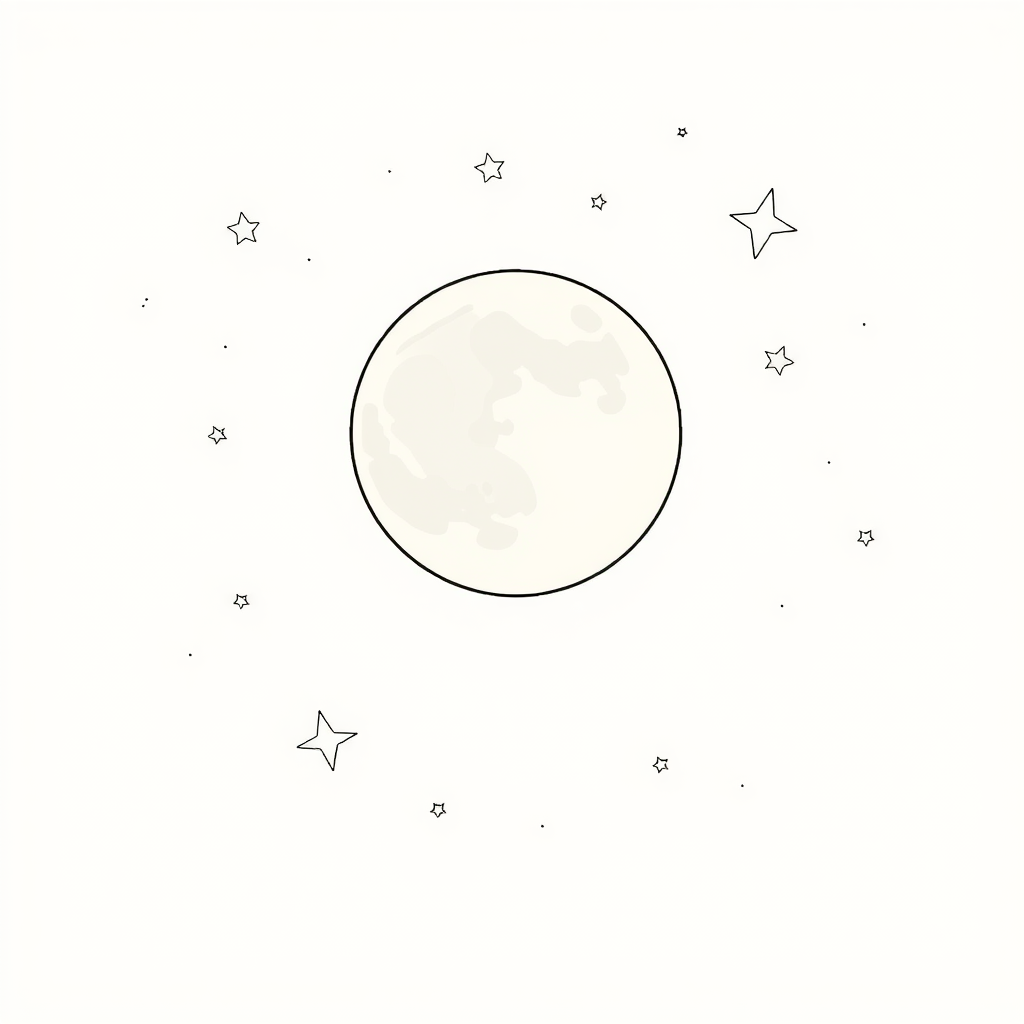 Sterrennacht over de Maan