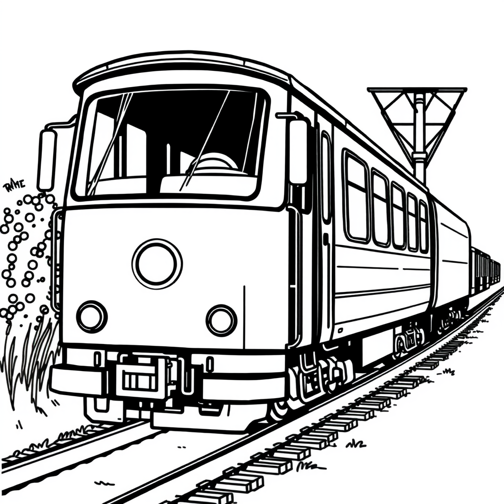 Kleurplaat Treinen