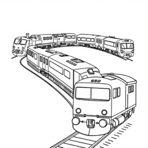 Treinen langs het Spoor
