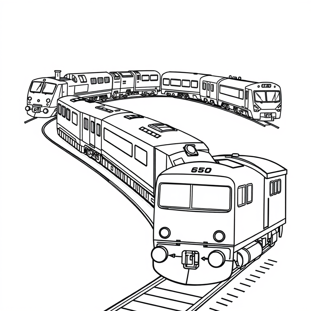 Treinen langs het Spoor