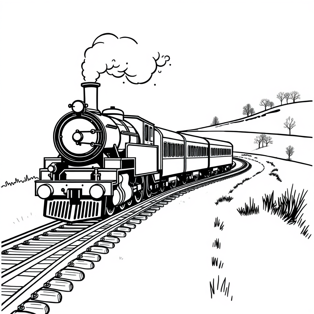 Stoomtrein door het Nederlandse platteland