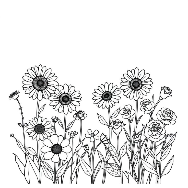 Zomertuin vol bloemen