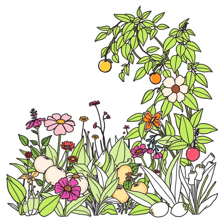 Bloeituin in de zomerlucht