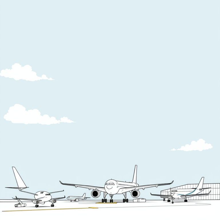 De luchthaven: vliegtuigen in de lucht