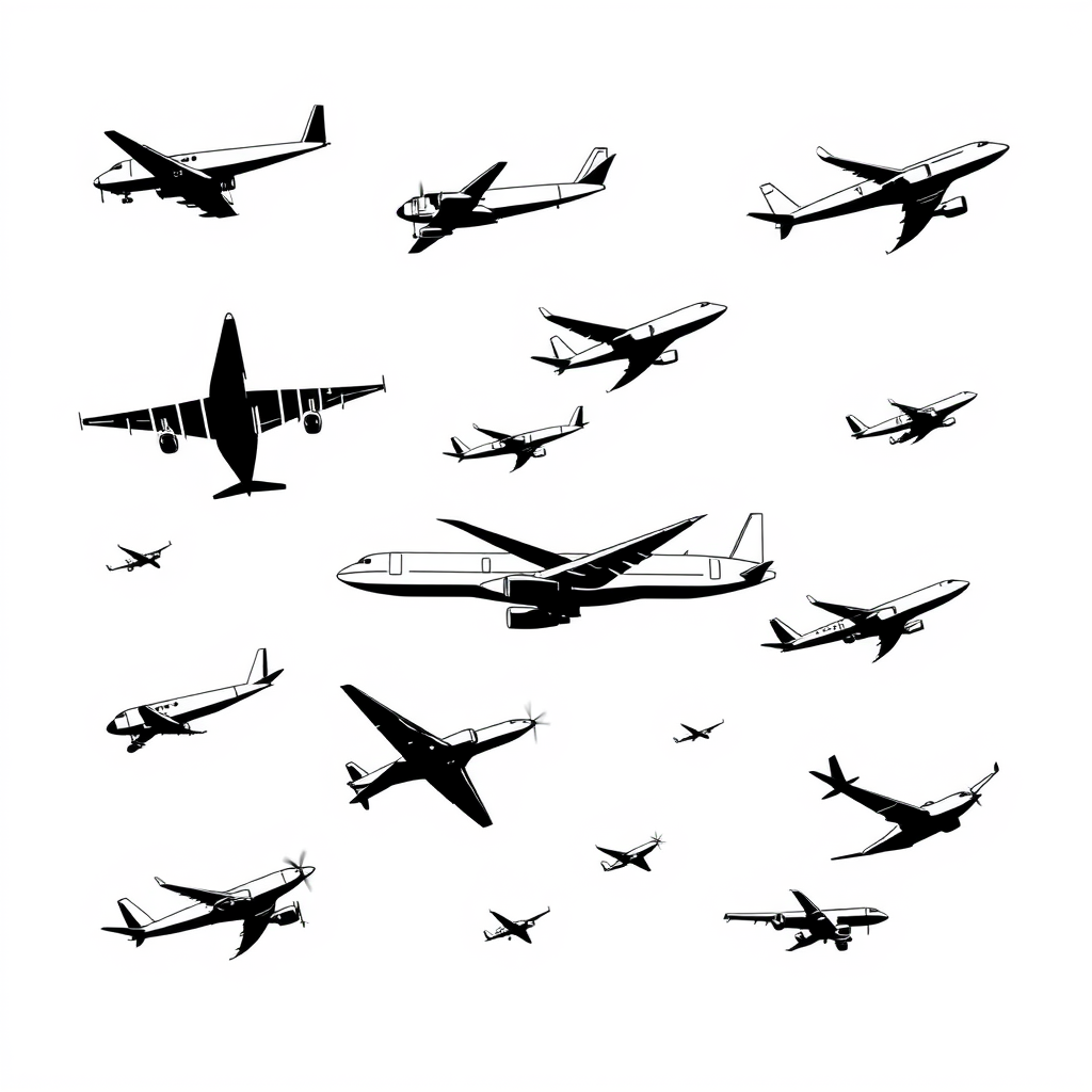 Vliegtuigen in de Lucht