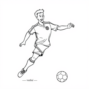 Kleurplaat Voetbal