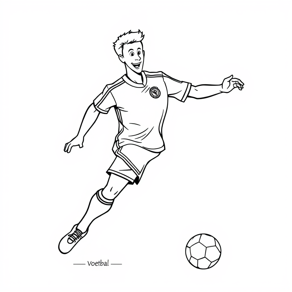 Kleurplaat Voetbal