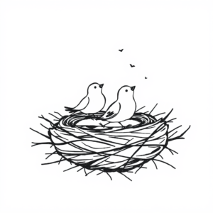 Vogeltjes in de lucht