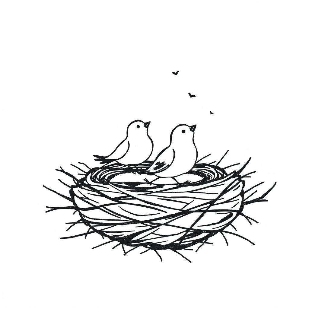 Vogeltjes in de lucht