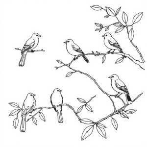 Vogels in Vruchtenbomen