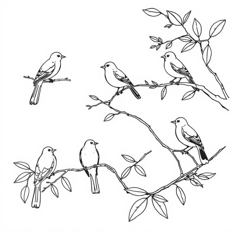 Vogels in vruchtenbomen