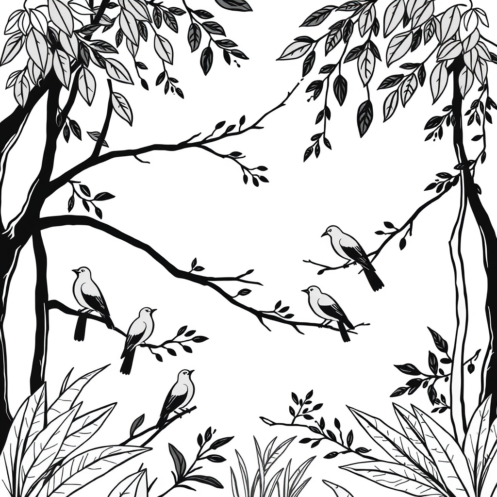 Vogeltjes in de Wilde Tuin