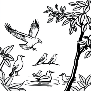Vogels in Prachtige Habitatten