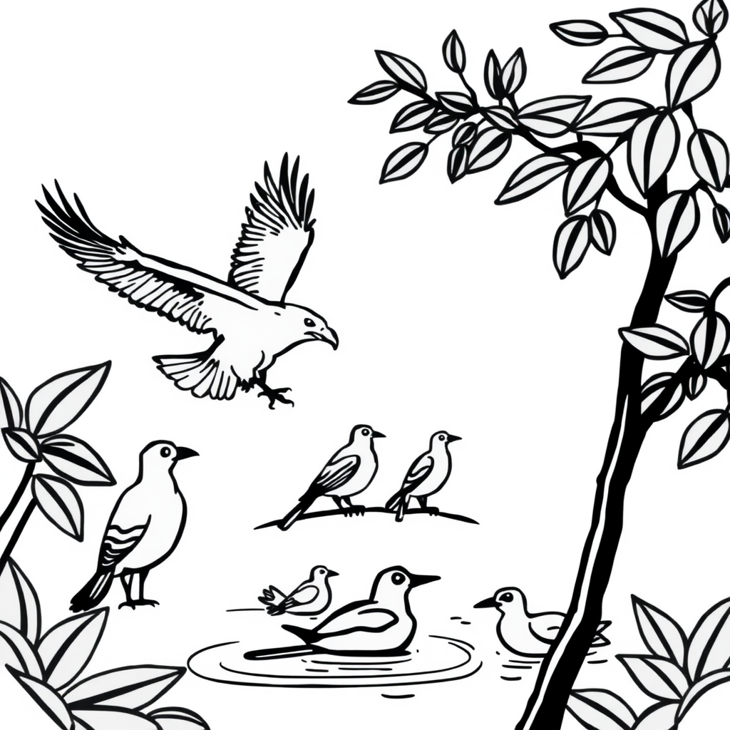 Vogels in Prachtige Habitatten
