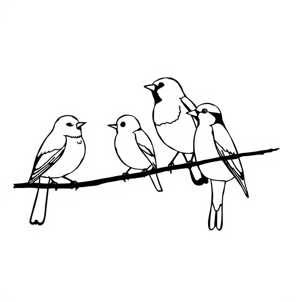 Vogeltjes in de tuin