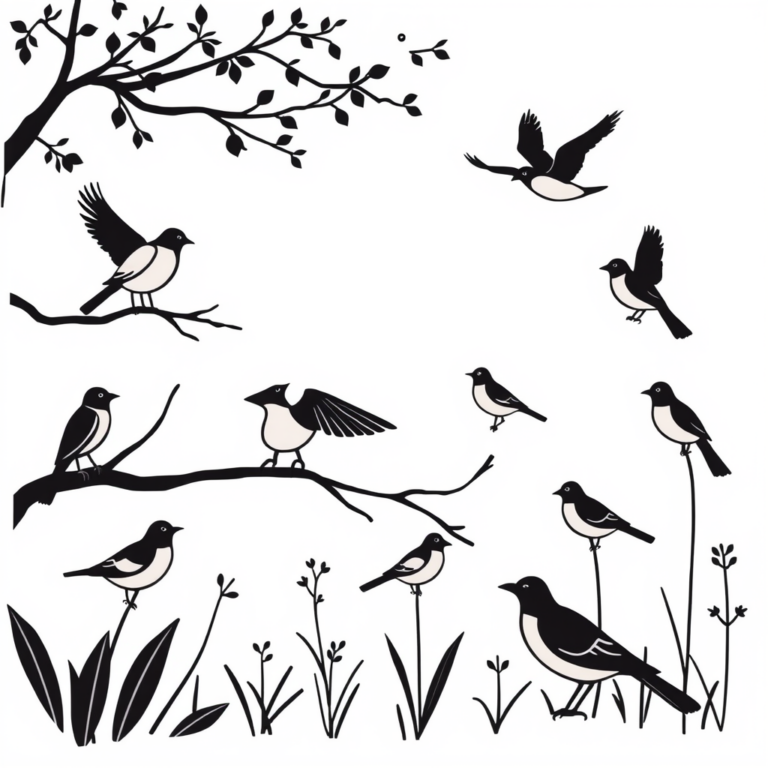 Vogeltjes in de tuin