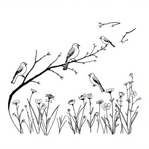 Vogeltuin in de lente