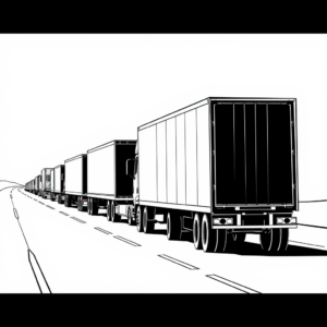 Grote Vrachtwagens op de open weg